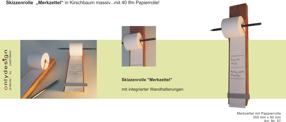 Skizzenrolle "Merkzettel"