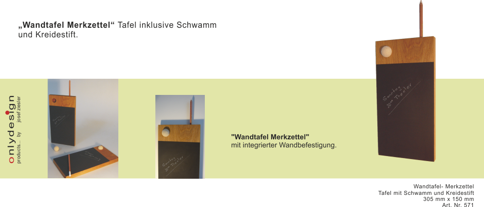 Merkzettel "Wandtafel"